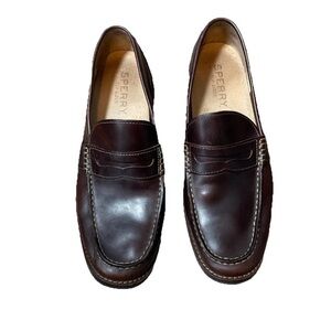 Sperry Top Sider STS17816 Men’s Size 10 Penny Loafers Dark Brown Leather Slip On